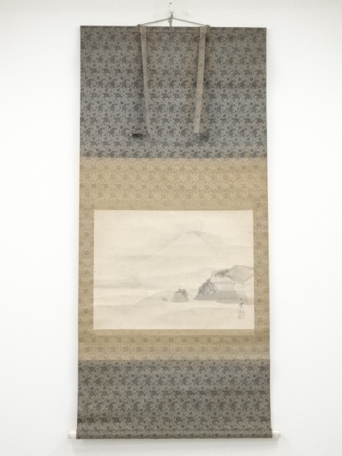 森一鳳筆　富士図　肉筆紙本掛軸（保護箱）